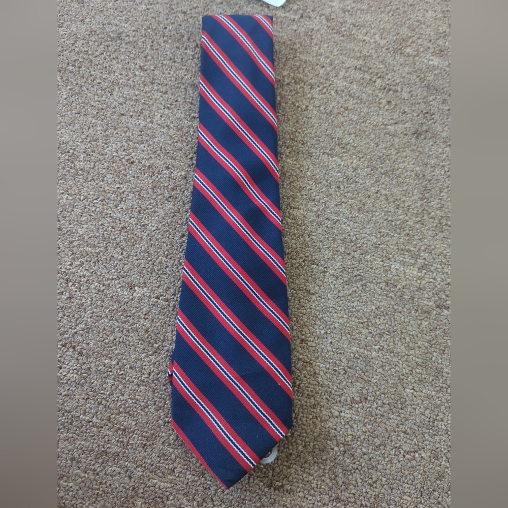 Vintage blue and red stripe diagonal Omega tie